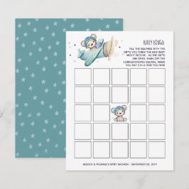 Convites Urso de pelúcia Avião Teddy Bear Baby Bingo