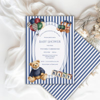 Urso de pelúcia listrado azul e branco brinquedos 