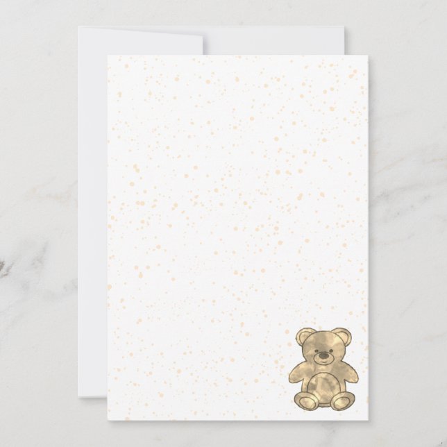 Convites Urso de Pelúcia Personalizado (Frente)
