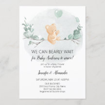 Urso e chá de fraldas de eucalipto