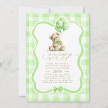 Urso Elegante Xadrez Verde Salvia Churrasco de Beb