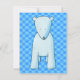 Convites Urso polar de bebê bonito. (Verso)