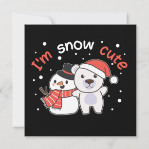 Convites Urso Polar Eu Sou Bonito Boneco de Neve Punho de C