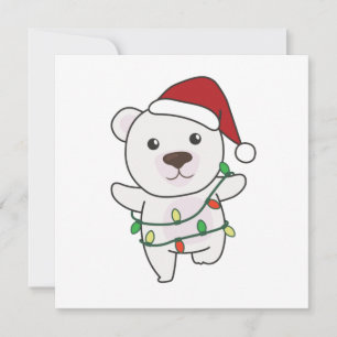 Convites Urso Polar Natal Animais de Inverno Ursos Polares