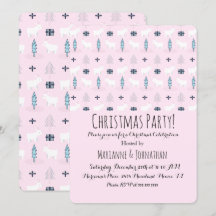 Urso Polar NatalApresenta Padrão de Árvores de Fér