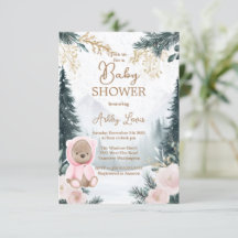 Urso Rosa de Inverno floresta de neve rosa da flor