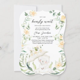 Convites Urso Verde Sexo Amarelo Neutro Chá de fraldas I