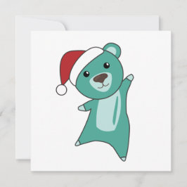 Convites Ursos Coloridos Feliz Natal Animais de Inverno Urs