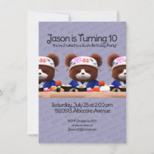 Ursos de Teddy Bonitos Sushi Festa de aniversário 