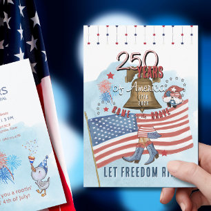 Convites US 250 1776-2026 Estilo Texas 4 de Julho