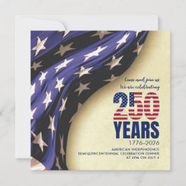 Convites USA 250 Years American Independence Birthday