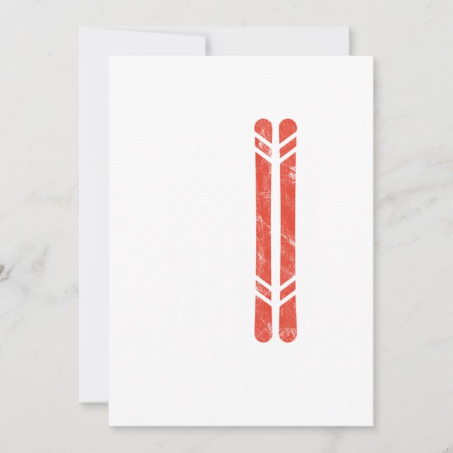 Convites USA Flog Ski Skiier Skiting Montanhas Desportivas  (Frente)