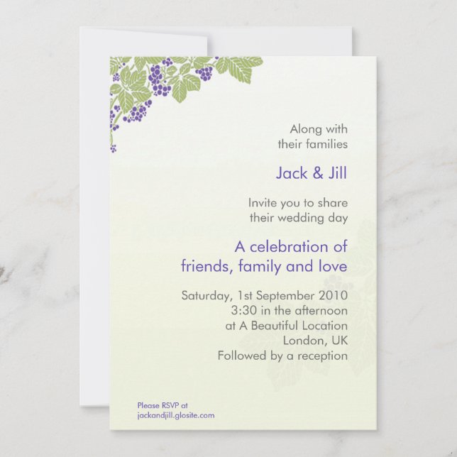 Convites Uvas 5x7 (Frente)