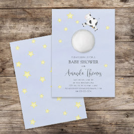 Convites Vaca Cuta Neutra Do Gênero Saltou Sobre A Lua