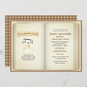 Convites Vaca Pulada Sobre O Chá de fraldas Nutricional Da 