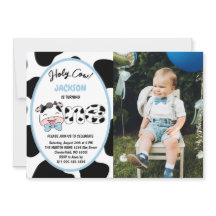 Vaca Sagrada Sou Um Menino Aniversário de 1 Ano Fo