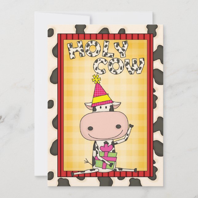 Convites Vaca santamente - festa de formatura (Frente)