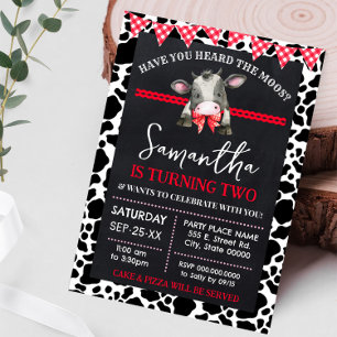 Convites Vaca Você Ouviu o aniversário da Fazenda Moos