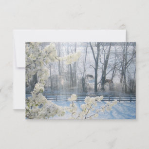 Convites Vacas em campo no inverno