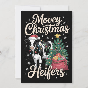 Convites Vacas Natal Bezerras Chapéu de Papai Noel Árvore d