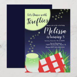 Convites Vagalumes Luzes embaçadas ao ar livre Picnic de ac