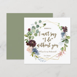 Convites Vai ser a minha dama de honra Boho floral?