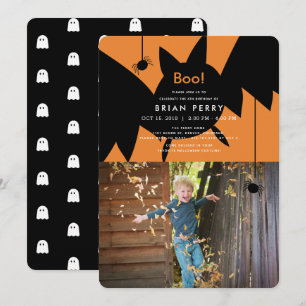 Convites Vaia! Aniversário da foto do bastão & das aranha