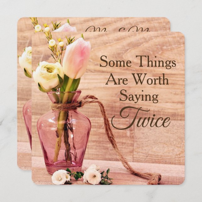 Convites "Vale a Pena Dizer Duas Vezes" Convidado para Reno (Frente/Verso)