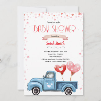 Convites Valentine Baby Shower Invitation