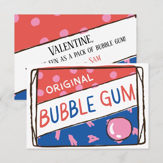 Convites Valentine de sala de aula; Divertido como um pacot (Frente/Verso)