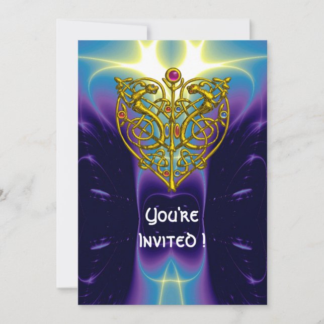 Convites VALENTINE HIPER azul roxo (Frente)