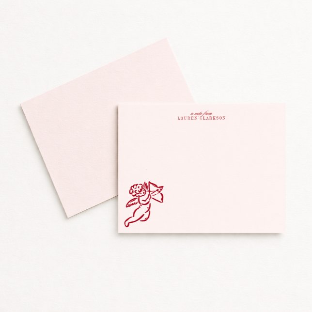 Convites Valentine’s Day Cupid Note Card (Criador carregado)