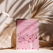 Valentine’s Day Party – Heart Branch on Pink