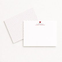 Valentine’s Day Red Heart stationery Note Card