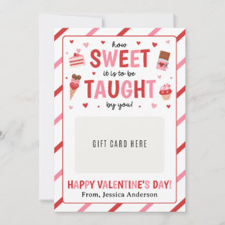 Convites Valentine Teacher Appreciation Gift Card Holder
