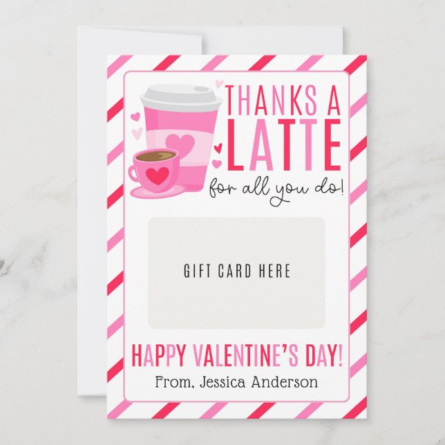 Convites Valentine Teacher Appreciation Gift Card Holder (Frente)