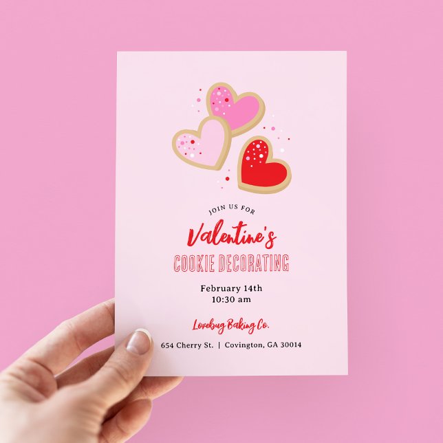 Convites Valentine's Day Cookie Decorating Party (Criador carregado)