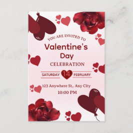 Convites Valentine's Day Invitation Card