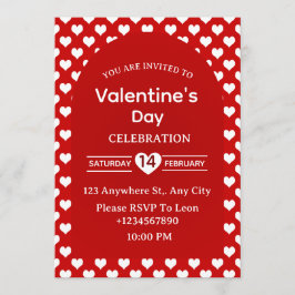 Convites Valentine's Day Invitation Card