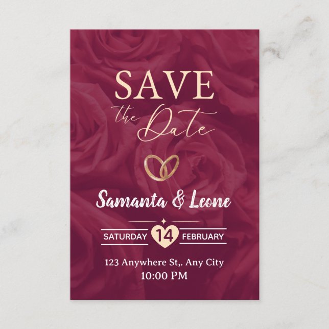 Convites Valentine's Day Invitation Card (Frente)