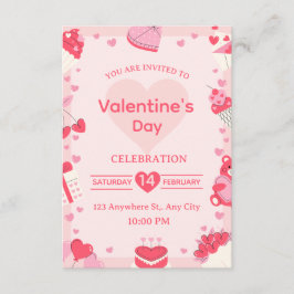 Convites Valentine's Day Invitation Card