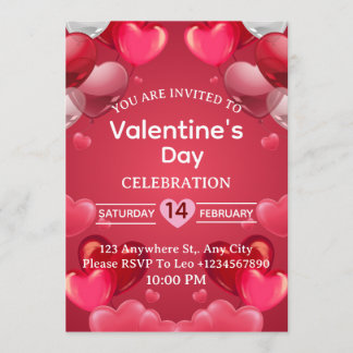 Convites Valentine's Day Invitation Card