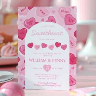 Convites Valentines Sweetheart Candy Baby Shower