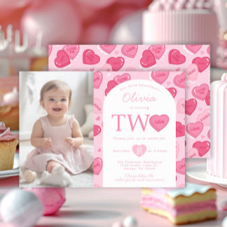 Convites Valentines Sweetheart Candy Birthday Party