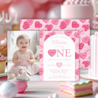 Convites Valentines Sweetheart Candy Birthday Party