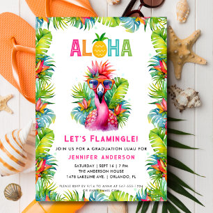 Convites Vamos Aloha Flamingle Formatação Tropical Luau