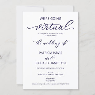 Convites Vamos ao casamento de distância social virtual