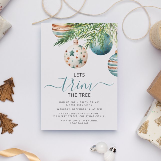 Convites Vamos Aparar a Árvore | Festa de Natal (Criador carregado)