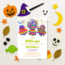 Convites Vamos BOO-gie Festa de Aniversário de Halloween Di