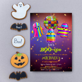 Convites Vamos BOO-gie Festa de Aniversário de Halloween Di